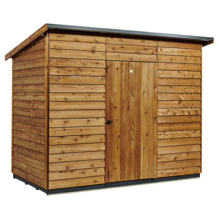 Coventry Cedar Shed - Finger Jointed Cladding with Colour Steel Roof -2.7m (length) x 1.50m (depth)