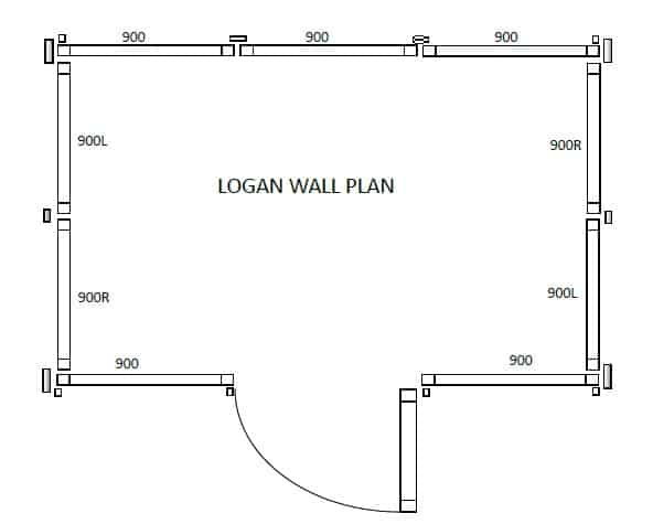 Logan Cedar Shed - Finger Jointed Cladding with Colour Steel Roof -2.7m (length) x 1.89m (depth)