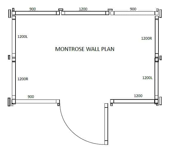 Montrose Cedar Shed - Finger Jointed Cladding with Colour Steel Roof -3.0m (length) x 2.49m (depth)
