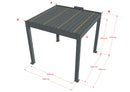 TLP Elite 3mx3mx2.7m Louvre Pergola LED - Free Standing Electric Motor