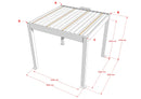 TLP Elite 3mx3mx2.7m Louvre Pergola LED - Free Standing Electric Motor