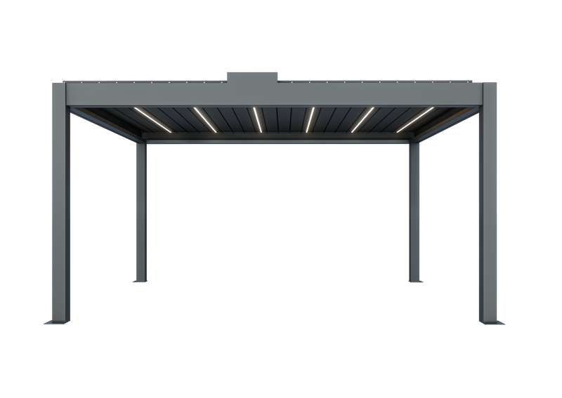 TLP Elite 5mx4mx2.7m Louvre Pergola LED - Free Standing Electric Motor