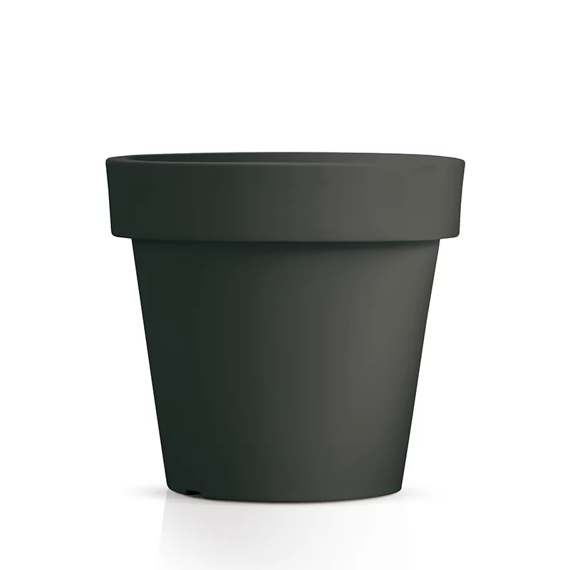 Prosperplast Lexo Round Garden Pot - 600mm (wide) x 550mm (high) Anthracite