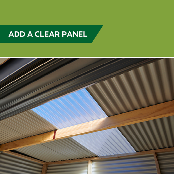 Duratuf Lifestyle PONSONBY / FENDALTON Shed - Clear Roof Panel