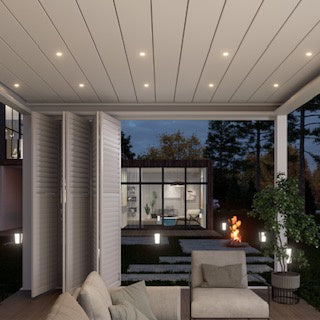 TLP Elite Plus Free Standing Motorised LED Louvre Pergola - 7m x 4m (4 Posts)