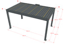 TLP Elite 6m x 4mx 2.7m Louvre Pergola LED - Free Standing Electric Motor