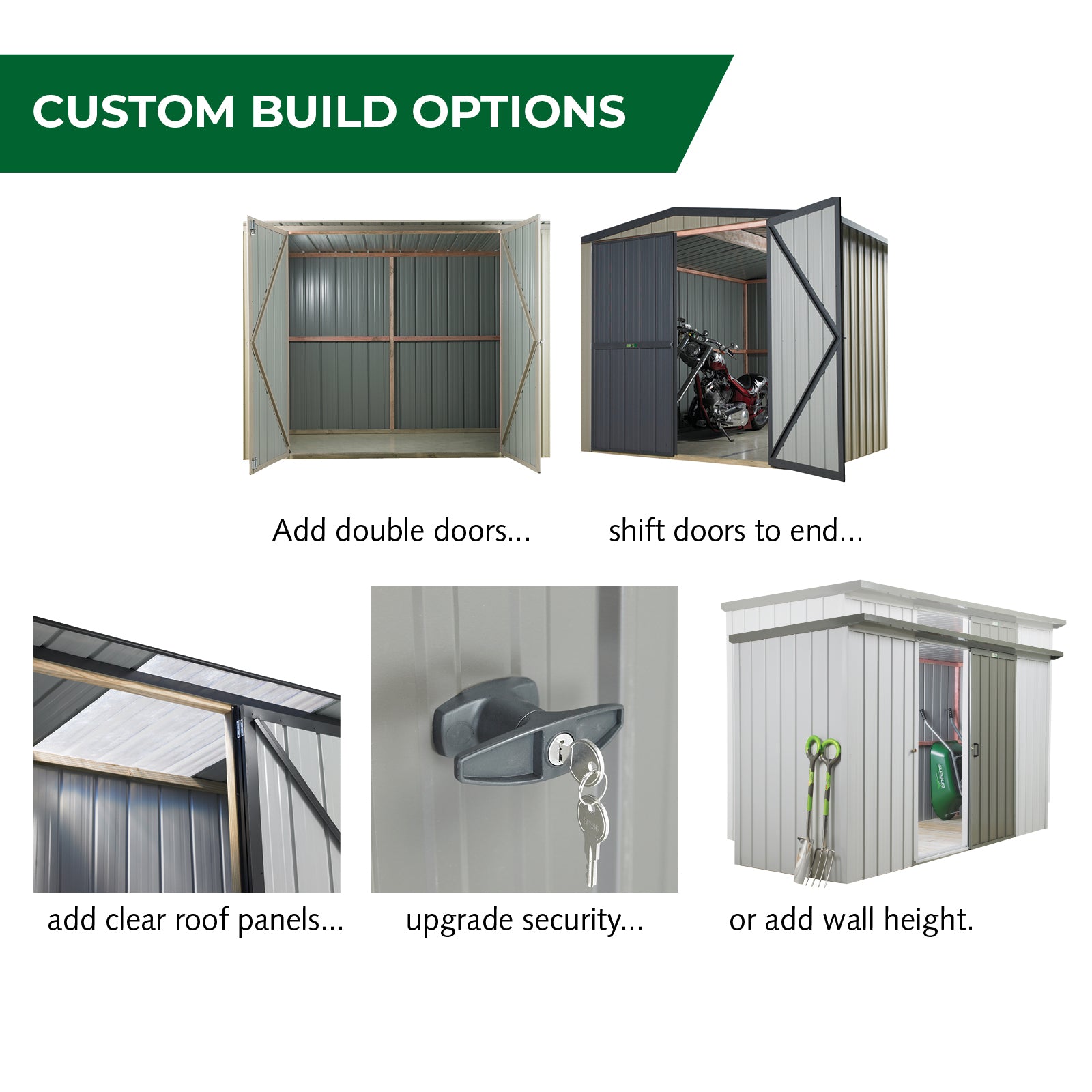 Fortress Tuf 800 Shed - 2.81m x 1.69m (Colour Option)