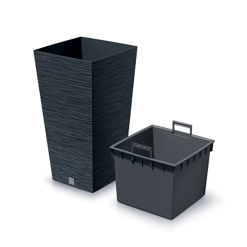 Prosperplast Furu Square Flowerpot - 295mm (L) x 295mm (W) x 550mm (W)