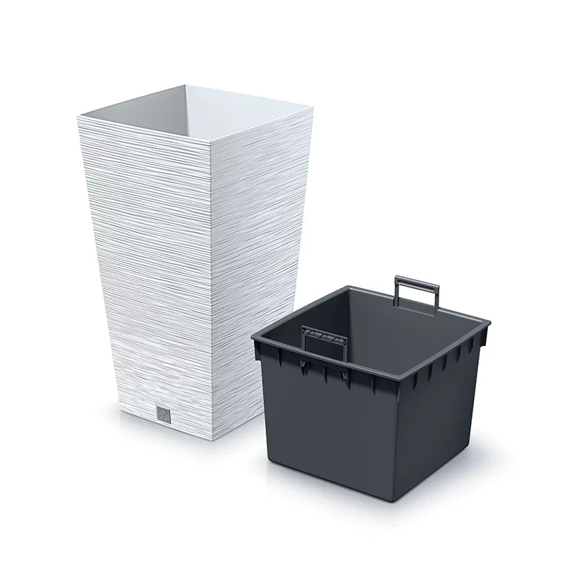 Prosperplast Furu Square Flowerpot - 295mm (L) x 295mm (W) x 550mm (W)