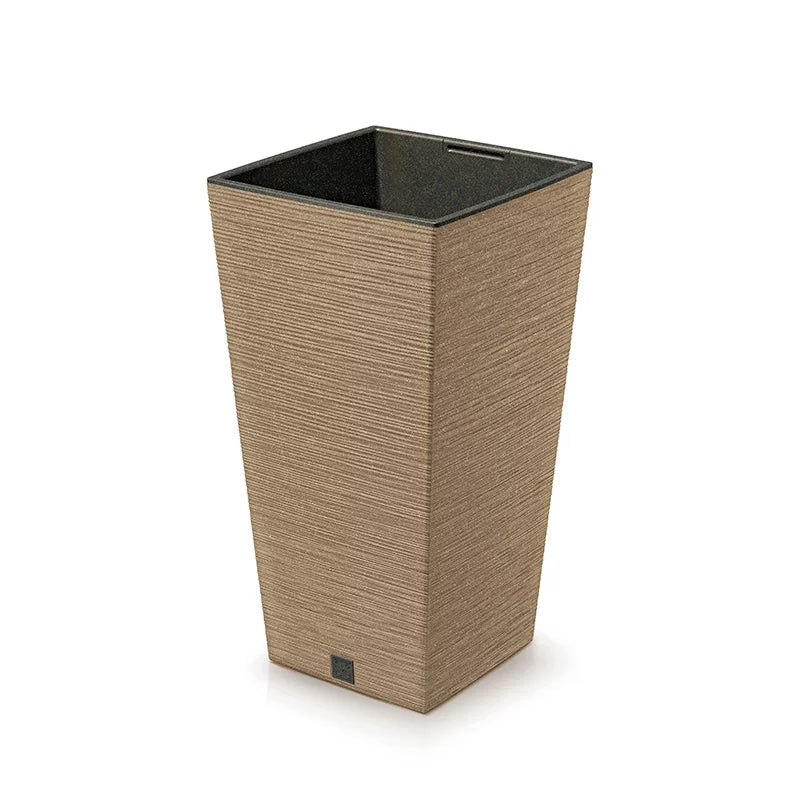 Prosperplast FURU Square Low Eco Wood Garden Pot - 295mm (w) x 295 (l) x 290mm (h)