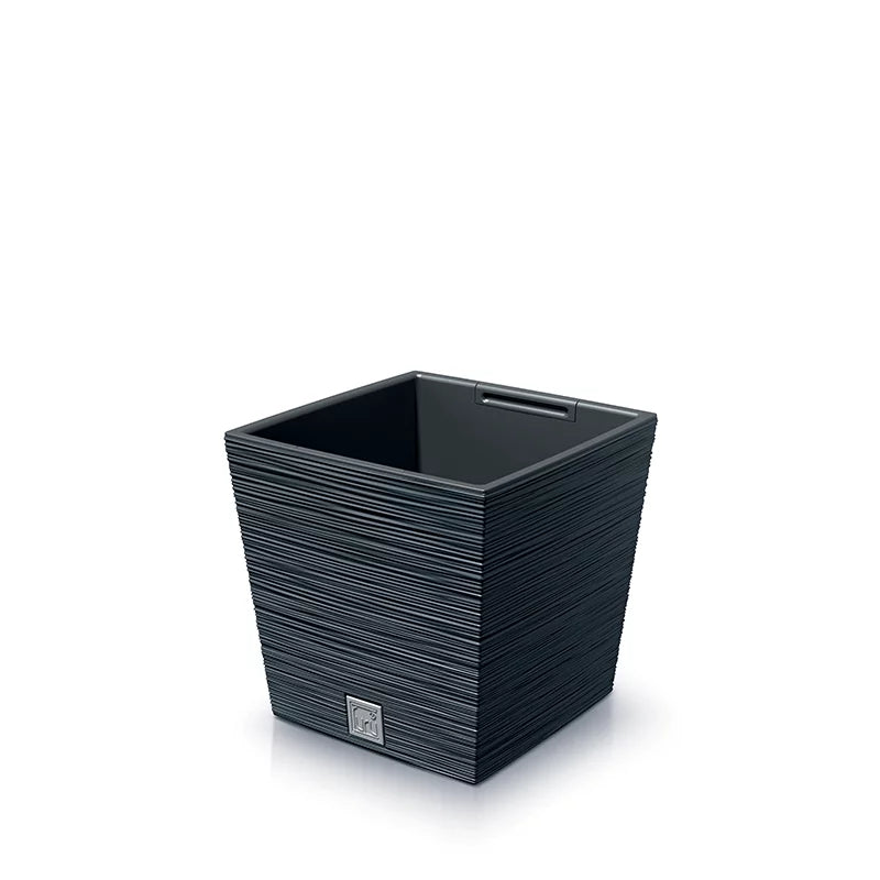 Prosperplast FURU Square Low Eco Wood Garden Pot - 295mm (w) x 295 (l) x 290mm (h)