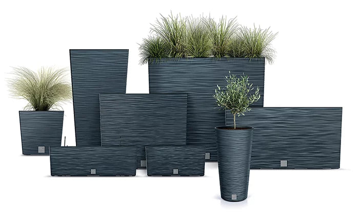 Prosperplast Furu Slim Line Round Flowerpot - 300mm (w) x 575mm (h)