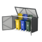 Duramax Galvanised Steel Triple Wheelie Bin Store – Anthracite Grey - Available April 2025 - PRE ORDER NOW