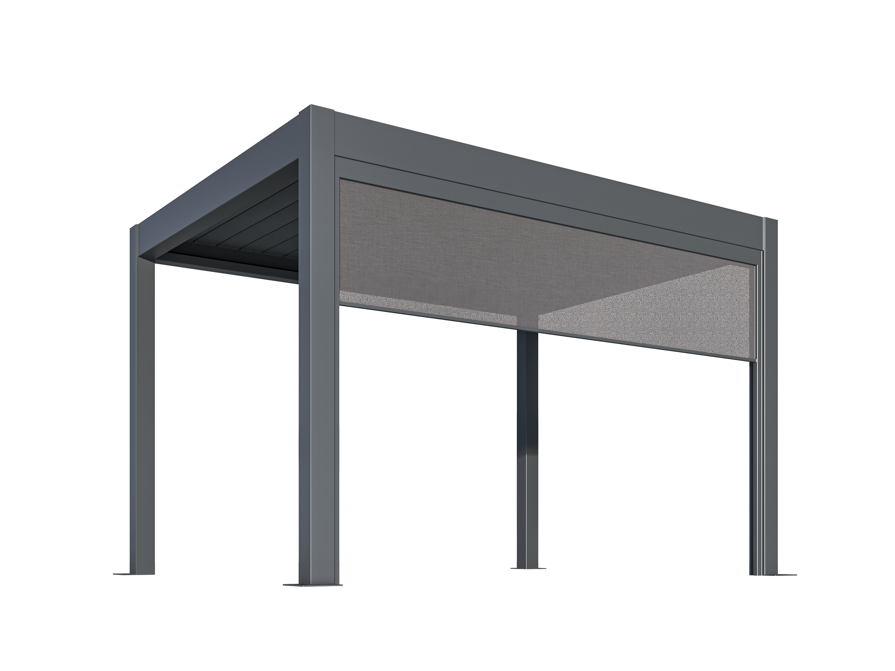 TLP Elite 4mx4mx2.7m Louvre Pergola LED - Free Standing Electric Motor