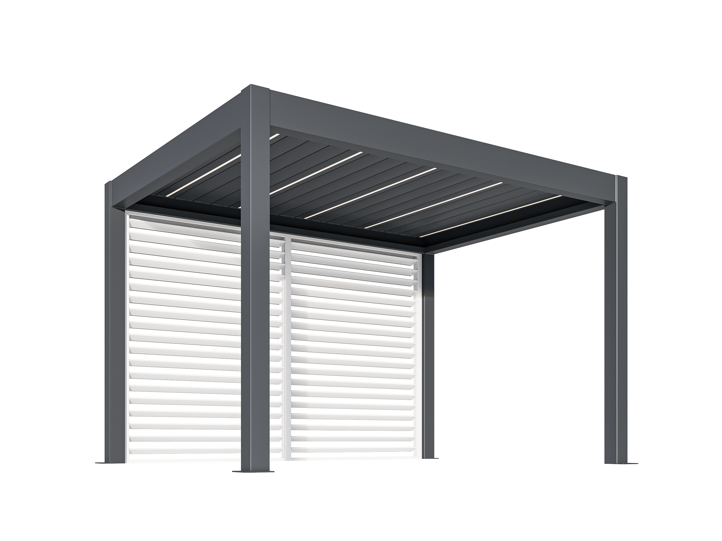 TLP Elite 5mx4mx2.7m Louvre Pergola LED - Free Standing Electric Motor