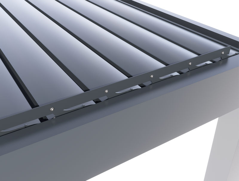 TLP Elite 6mx3mx2.7m Louvre Pergola LED - Free Standing Electric Motor ...