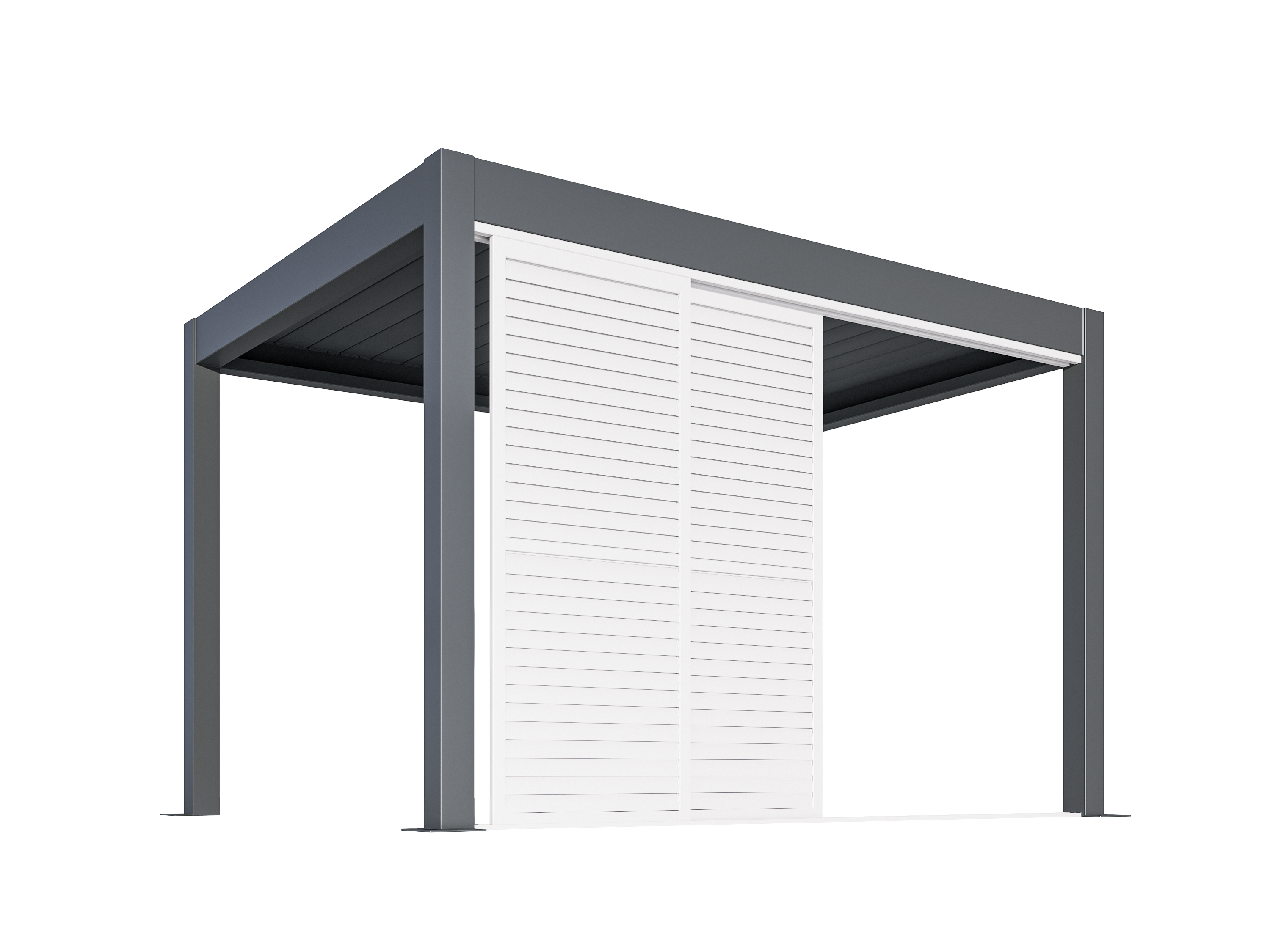 TLP Elite 4mx3mx2.7m Louvre Pergola LED - Free Standing Electric Motor