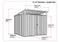 Duramax Palladium Galvanised Steel Double Door Garden Shed - 8x6 (209.3cm (L) x 249.2cm (W) x 231.3xm (H) - Available mid April 2025 - PRE ORDER NOW !