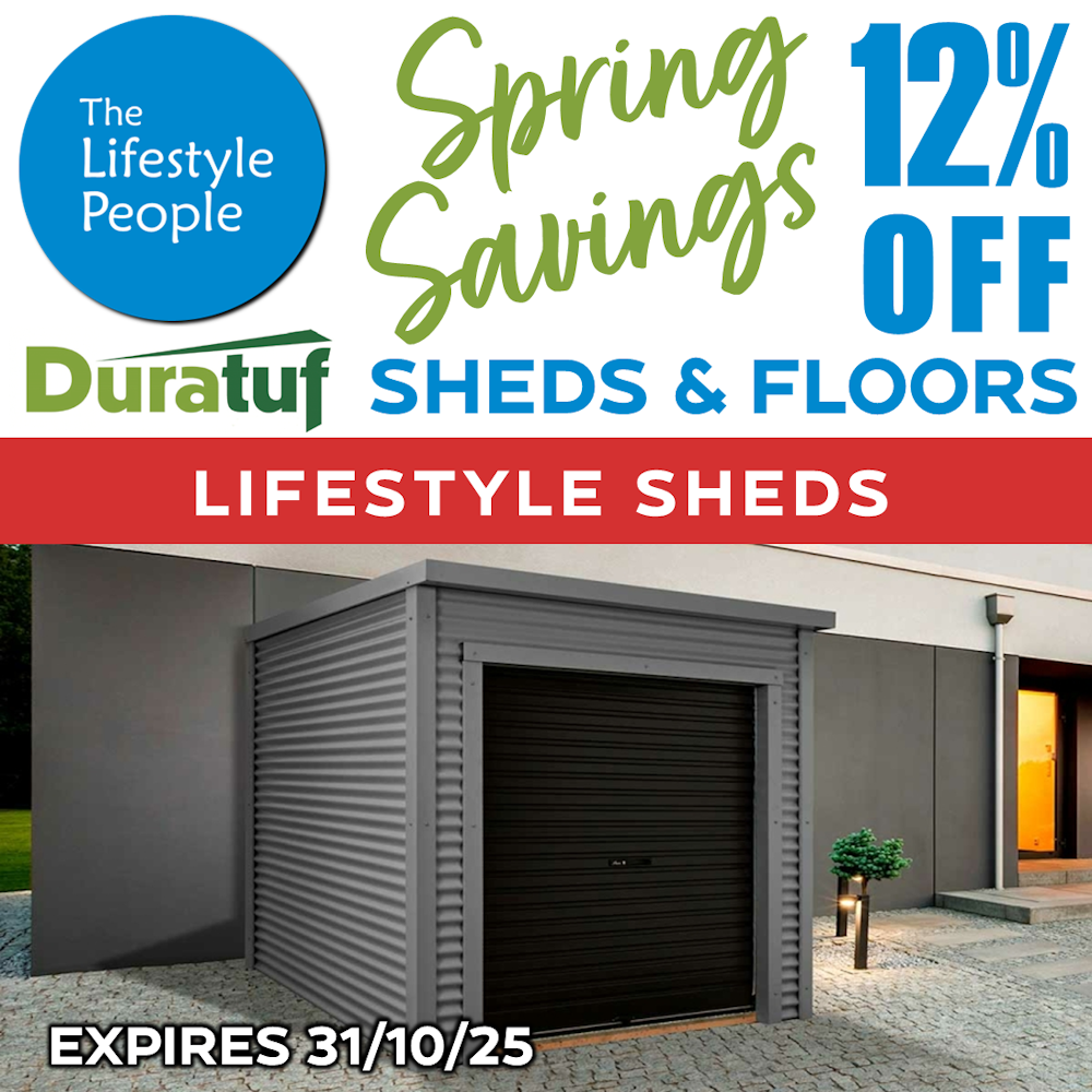 Duratuf Lifestyle MATAKANA Shed - 2.4m x 2.0m ( Colour Finish)