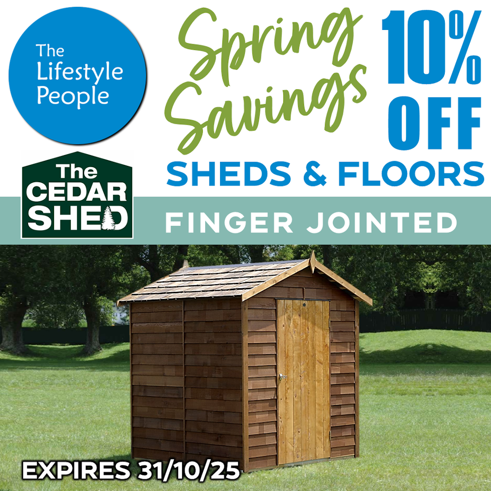 Ferndale Cedar Shed (Finger Jointed) 1.9m x 1.8m