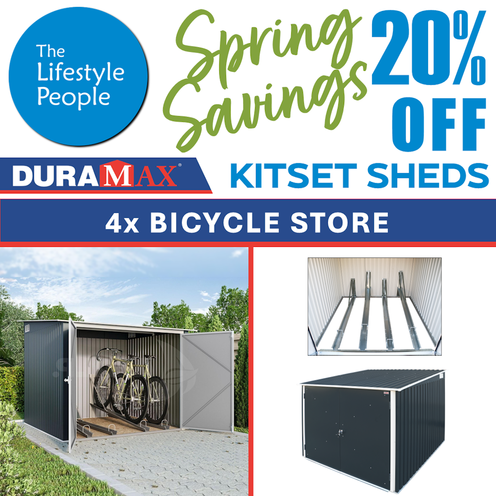 DuraMax 4x Bicycle Store - 1.95m x 1.95m x 1.37m Kitset
