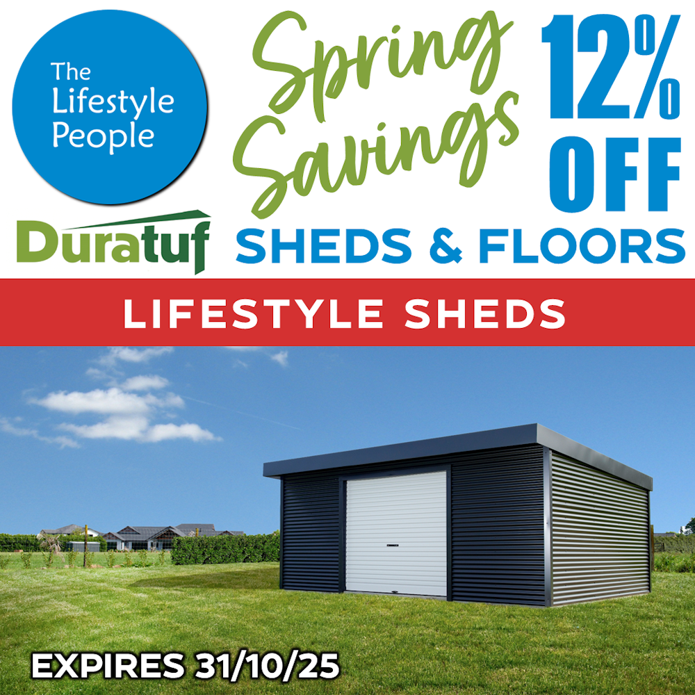 Duratuf Lifestyle OTAGO Shed 6.0 m x 3.6 m (Colour Finish)
