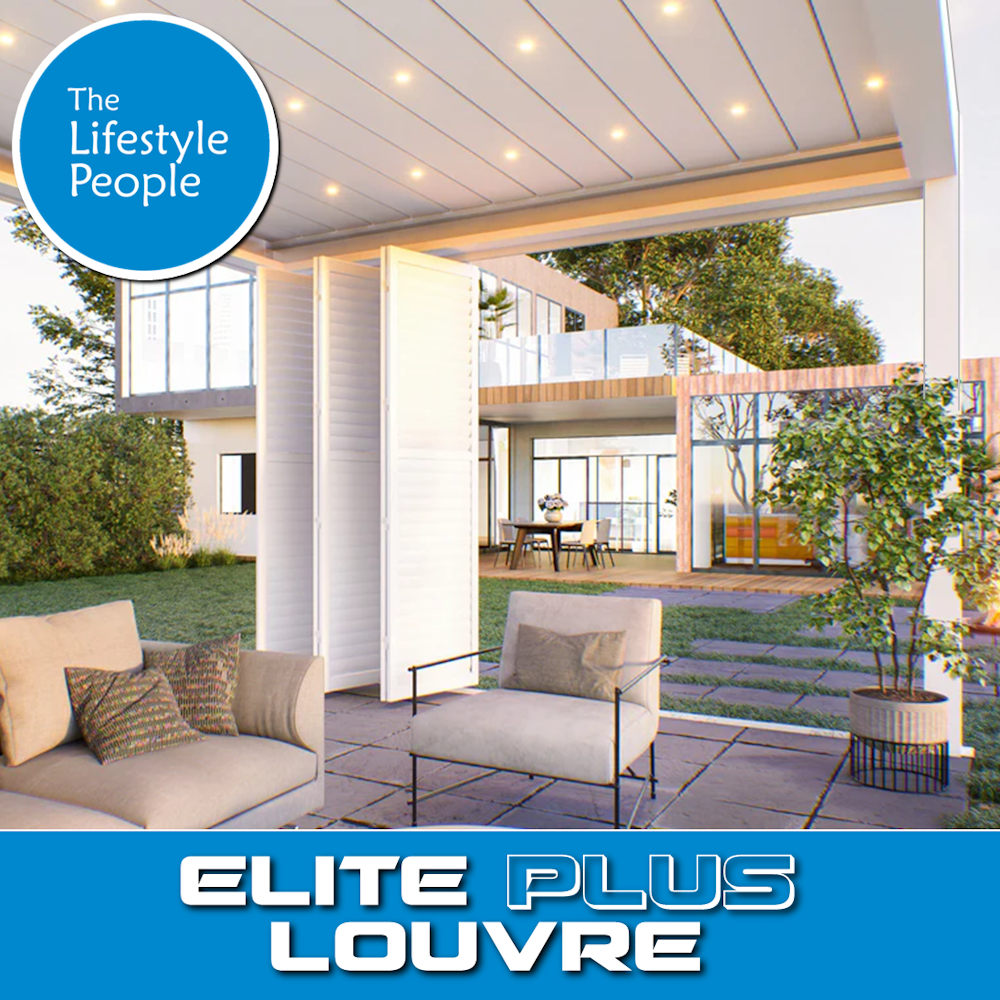 TLP Elite Plus Free Standing Motorised LED Louvre Pergola - 5m x 4m (4 Posts)