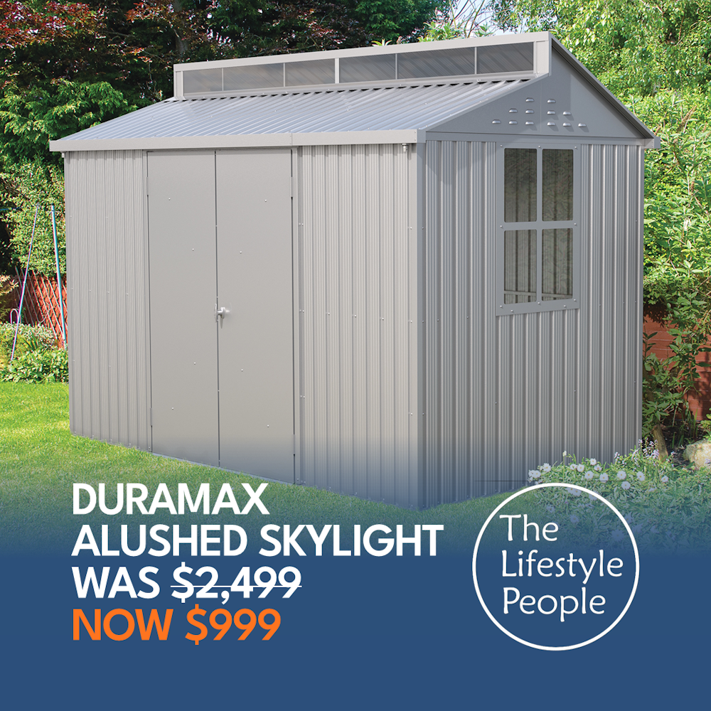 DuraMax AluShed Skylight Shed - 3.1m x 2.3m Kitset