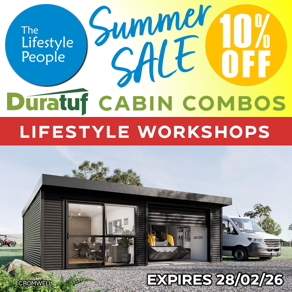 Duratuf Lifestyle CROMWELL Workshop ROLLER+R/SLIDER - 7.2m x 6.0m (Colour Finish)