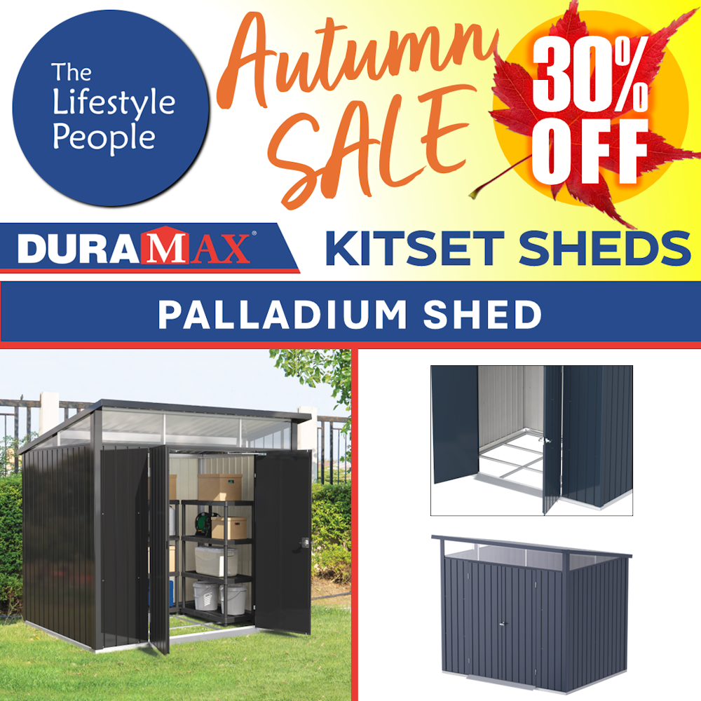 DuraMax Palladium Steel Shed - 2.45m x 1.8m Kitset