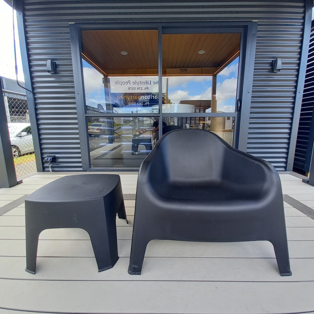 Eva Outdoor Side Table Black