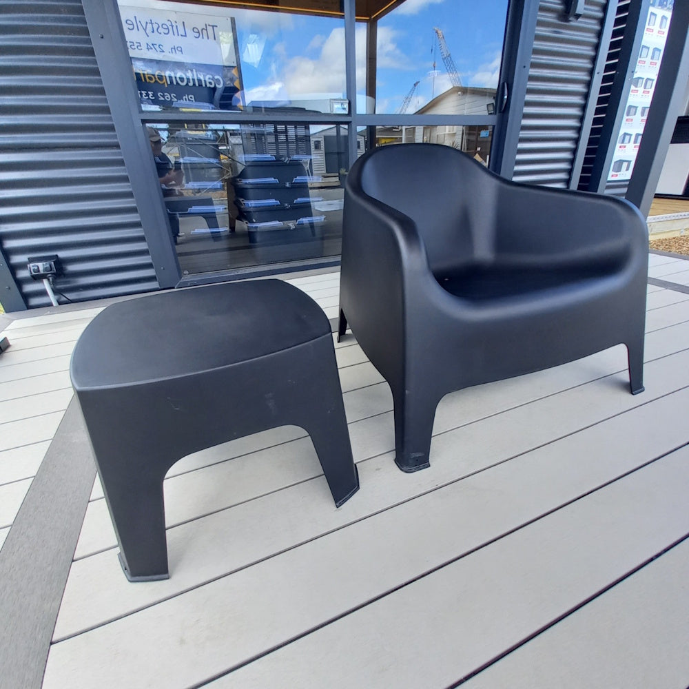 Eva Outdoor Side Table Black