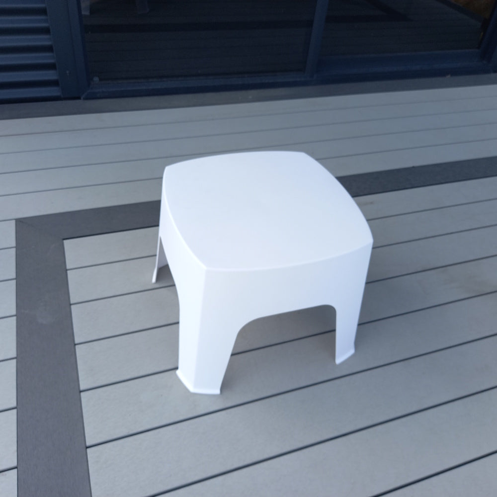 Eva Outdoor Side Table White - 495mm x 495mm x 380mm (h)