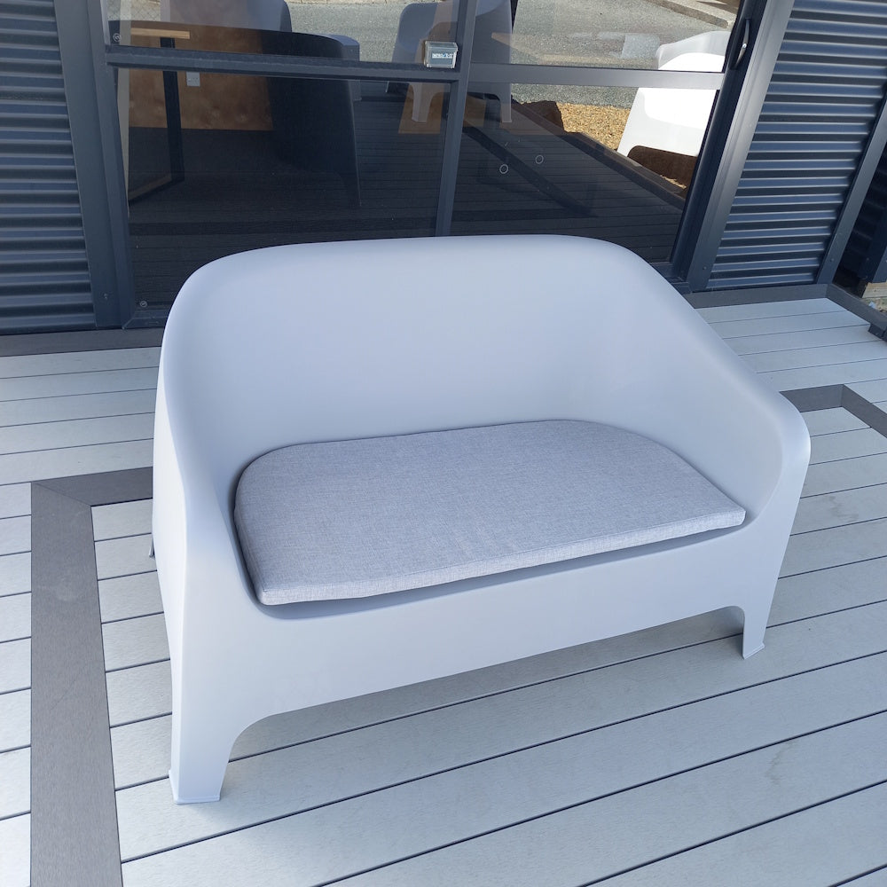 Eva Outdoor Tub Sofa Grey - 1343mm (w) x 799mm (d) x 791mm (h)