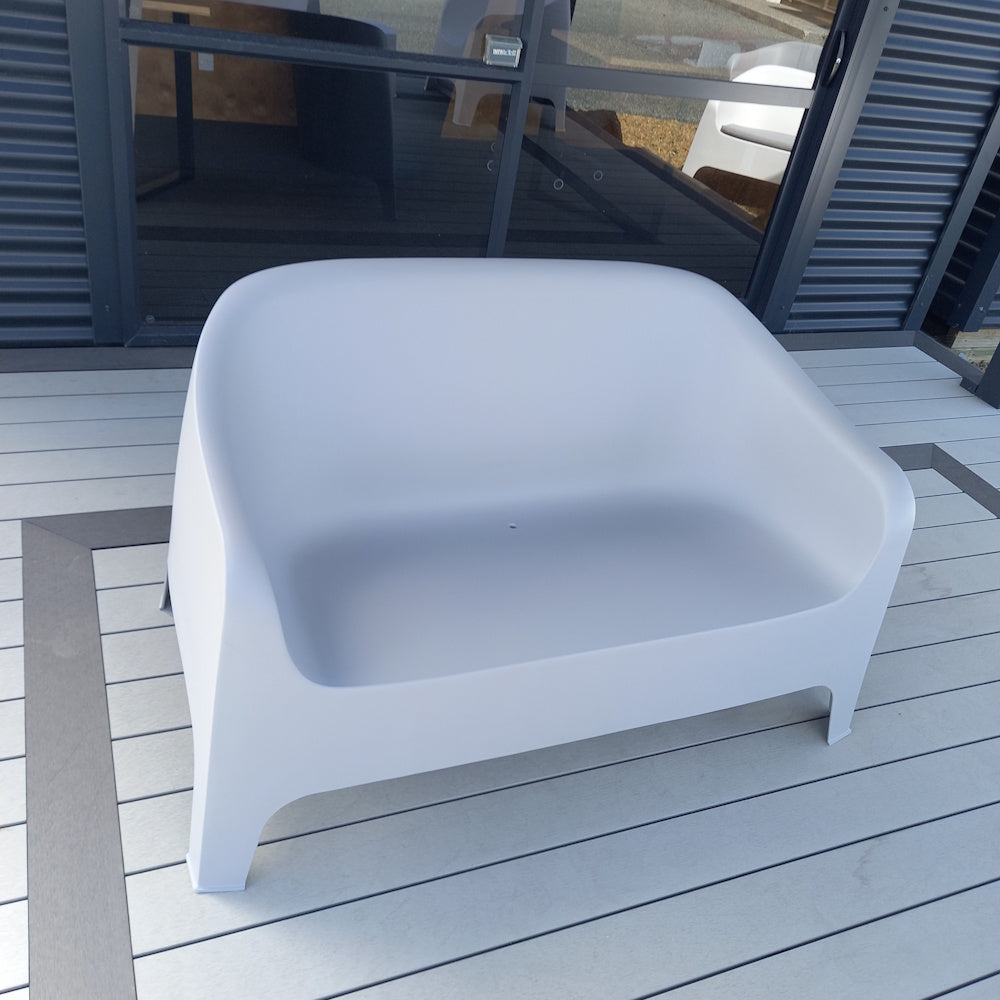 Eva Outdoor Tub Sofa Grey - 1343mm (w) x 799mm (d) x 791mm (h)