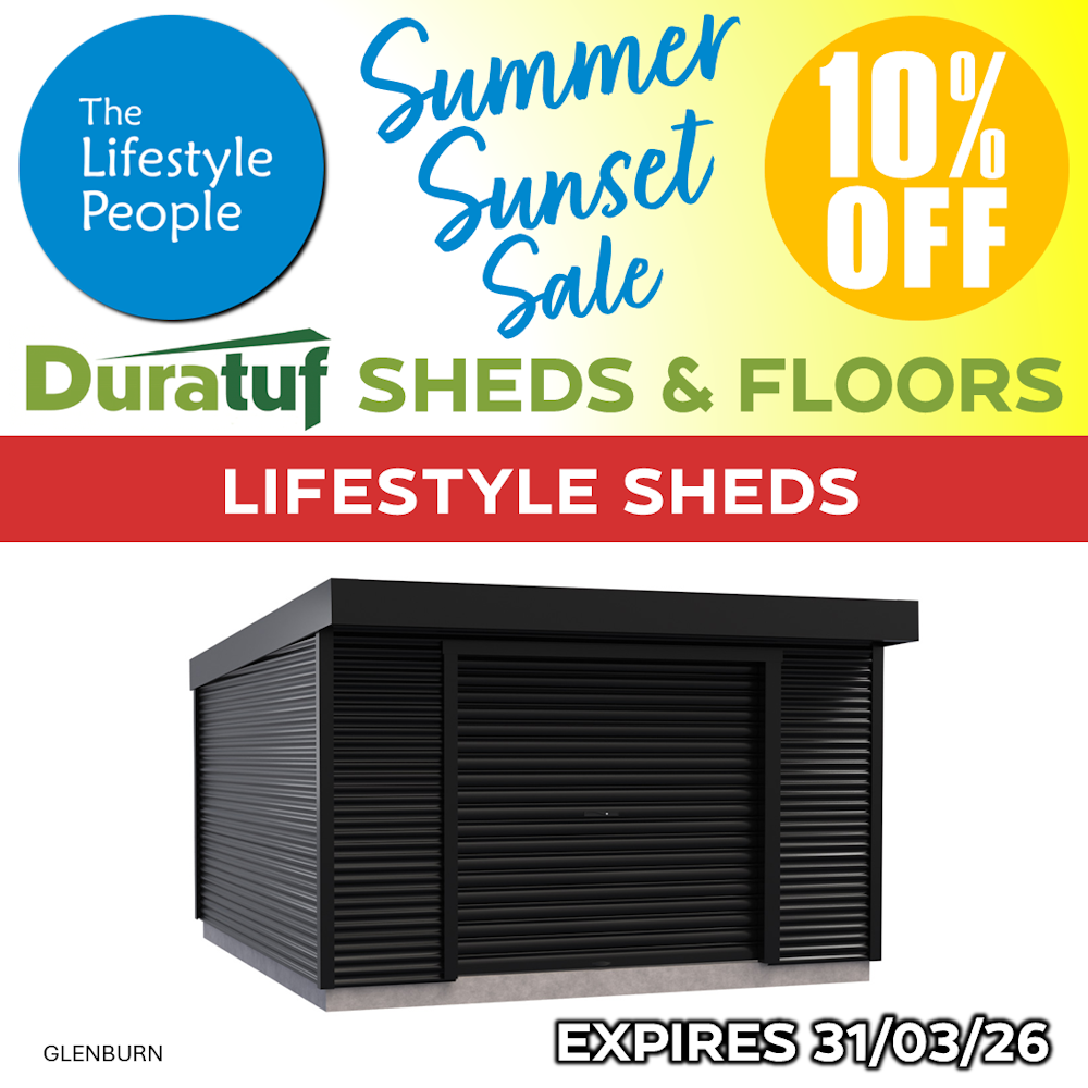 Duratuf Lifestyle GLENBURN Shed 4.2m x 4.8m (Colour Finish)