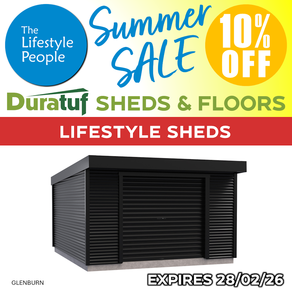 Duratuf Lifestyle GLENBURN Shed 4.2m x 4.8m (Colour Finish)