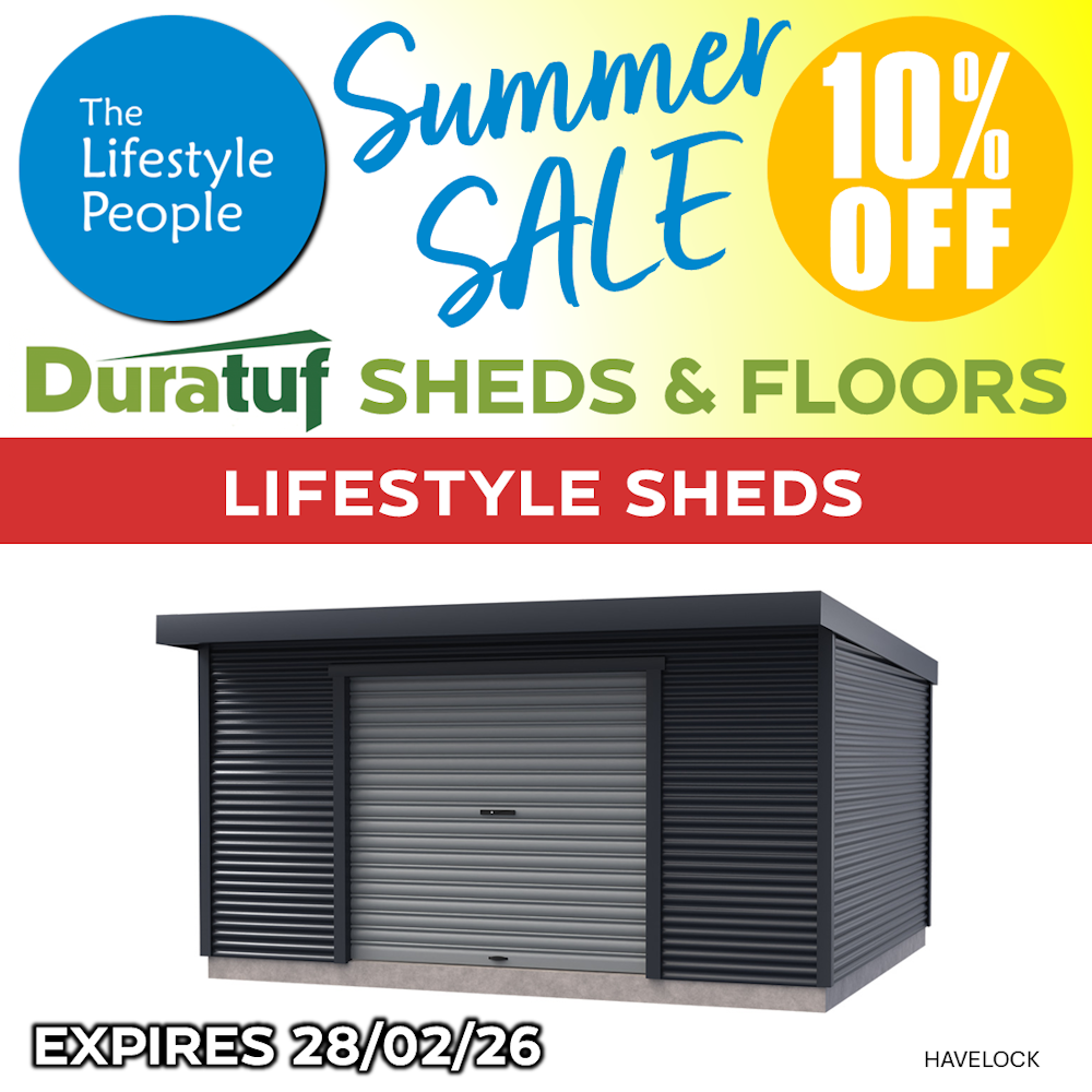 Duratuf Lifestyle HAVELOCK Shed 4.8m x 4.2m (Colour Finish)
