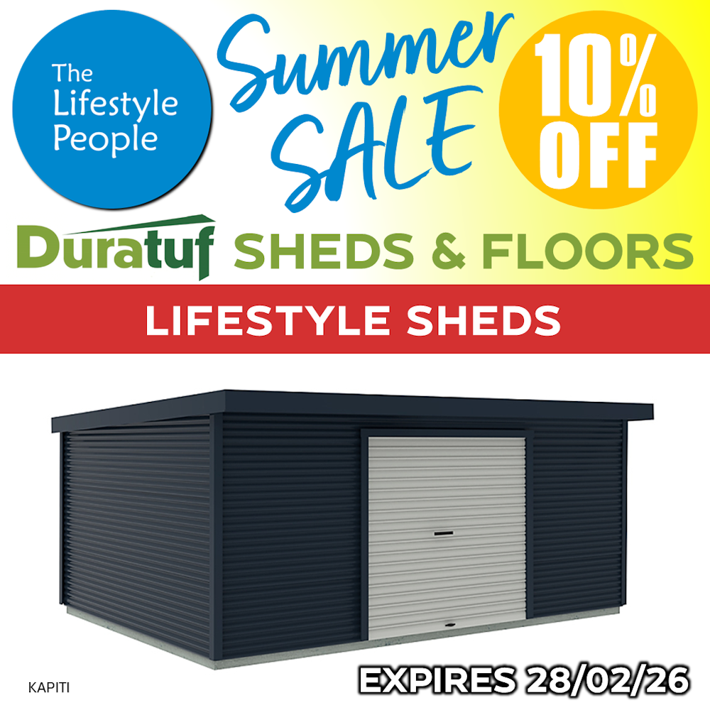 Duratuf Lifestyle KAPITI Shed - 6.0 m x 4.2 m (Colour Finish)