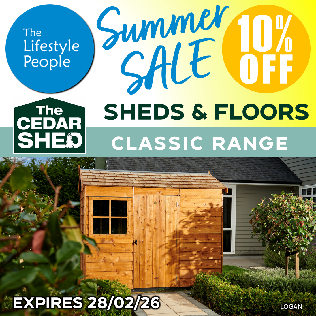 Logan Cedar Shed (Classic) 2.7m x 1.9m