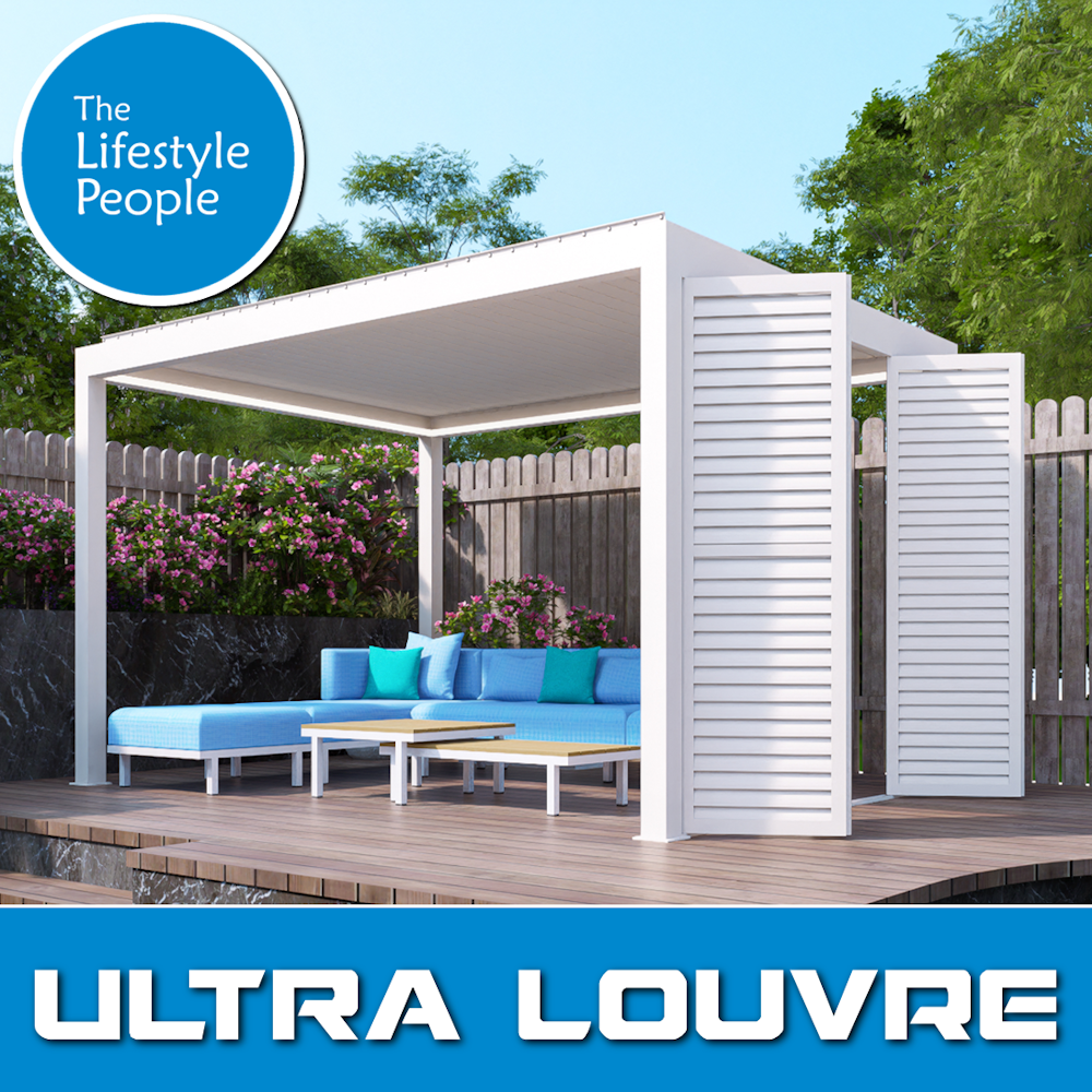 TLP Ultra 5mx4mx2.5m Louvre Pergola LED - Manual - Free Standing