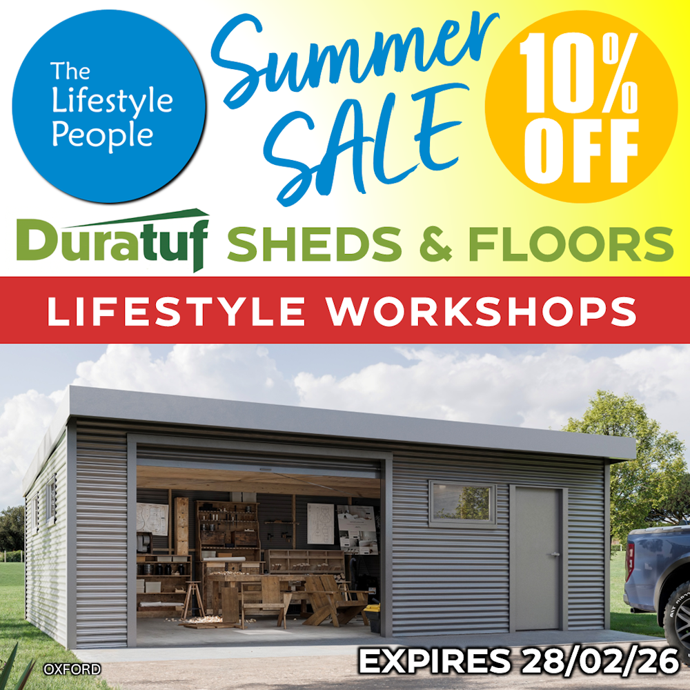 Duratuf Lifestyle OXFORD Workshop STANDARD - 6.0m x 4.8m (Colour Finish)