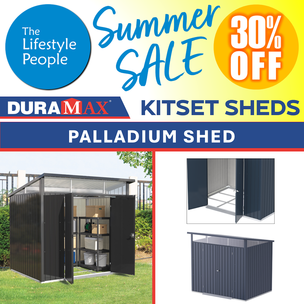 DuraMax Palladium Steel Shed - 2.45m x 1.8m Kitset