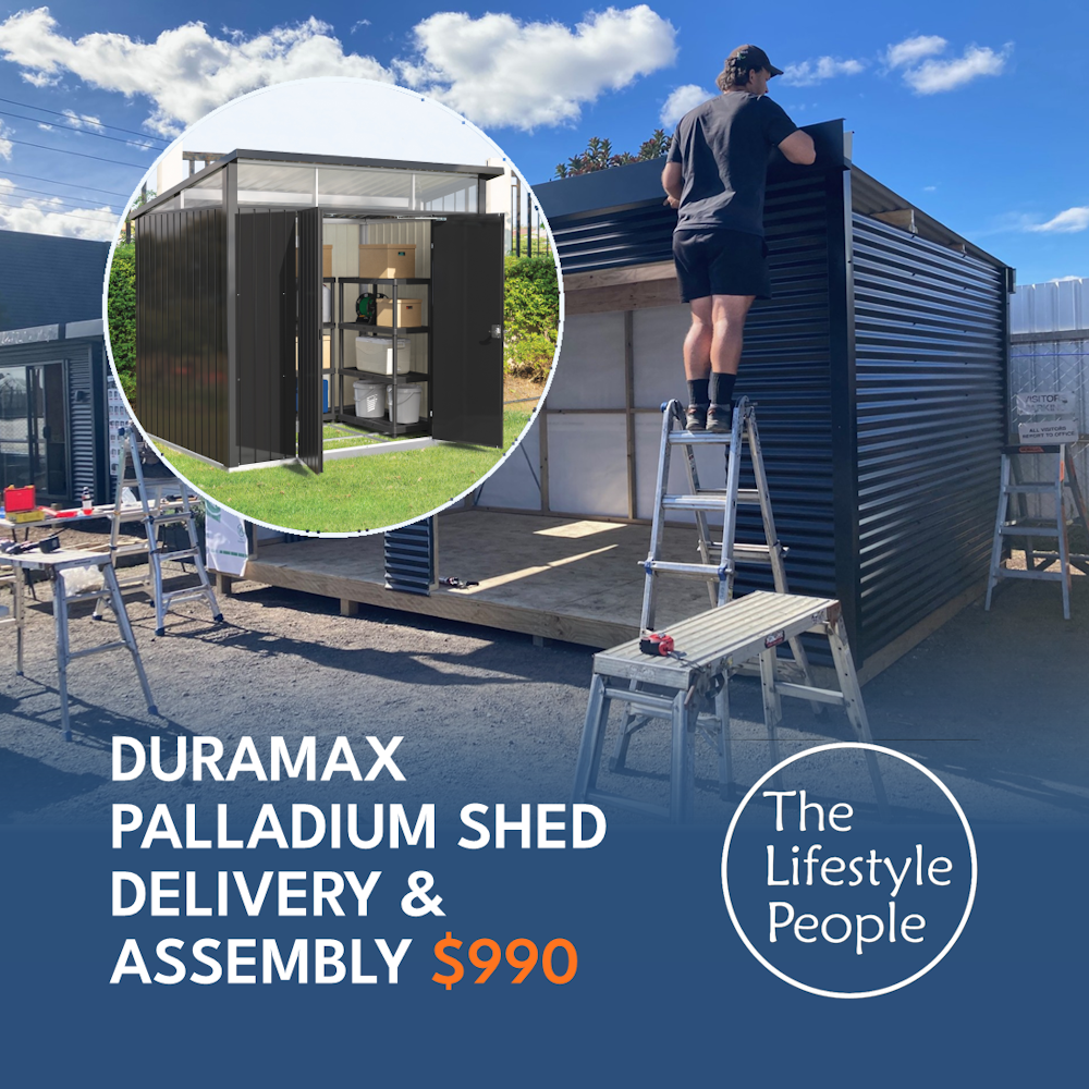 DuraMax Palladium Shed DELIVERY & ASSEMBLY
