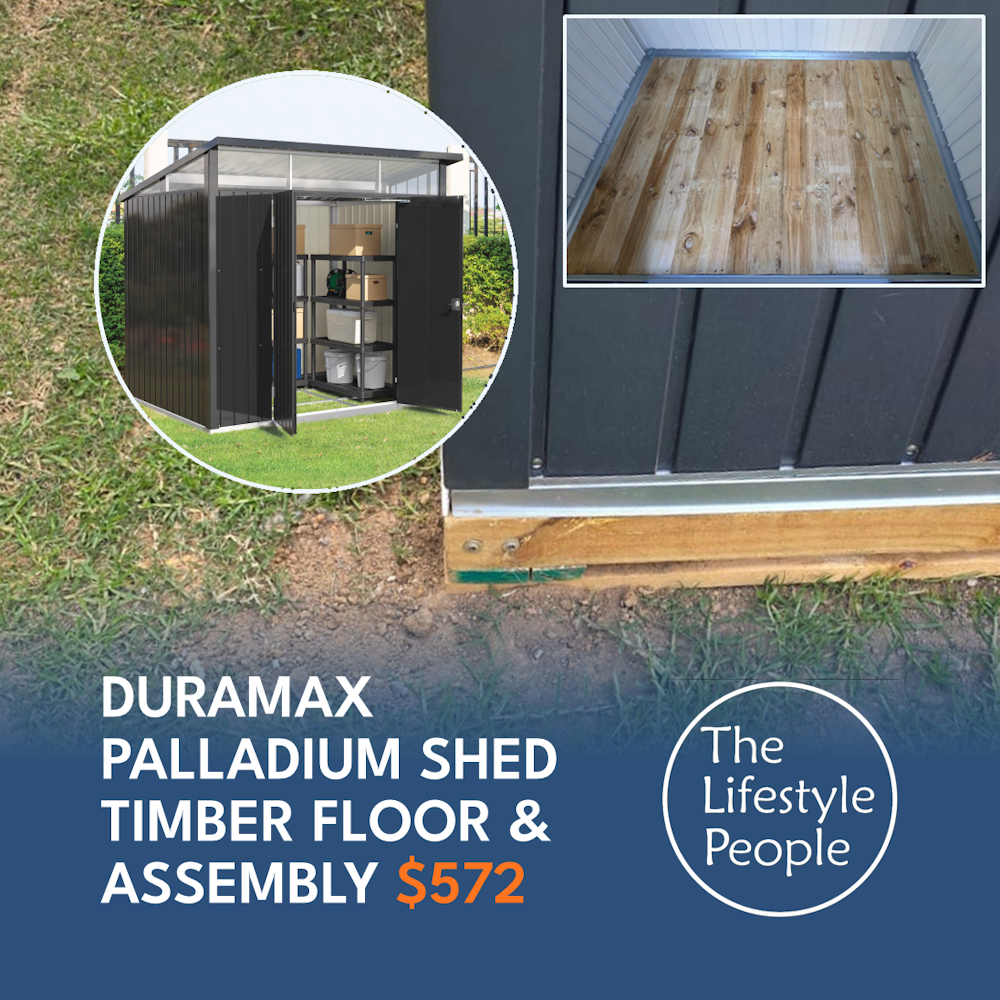 DuraMax Palladium Shed TIMBER FLOOR & ASSEMBLY