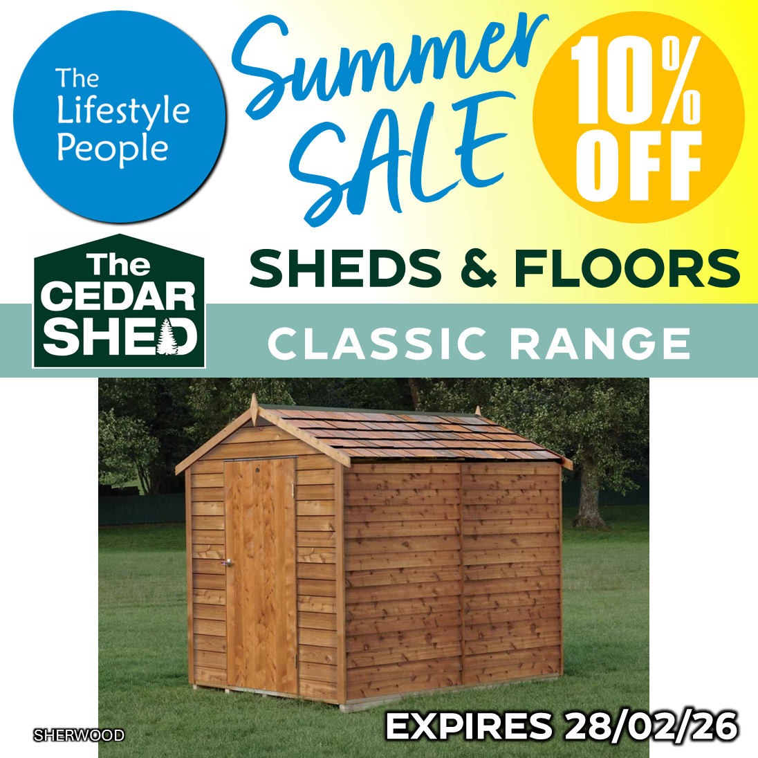 Sherwood Cedar Shed (Classic) 1.9m x 2.4m