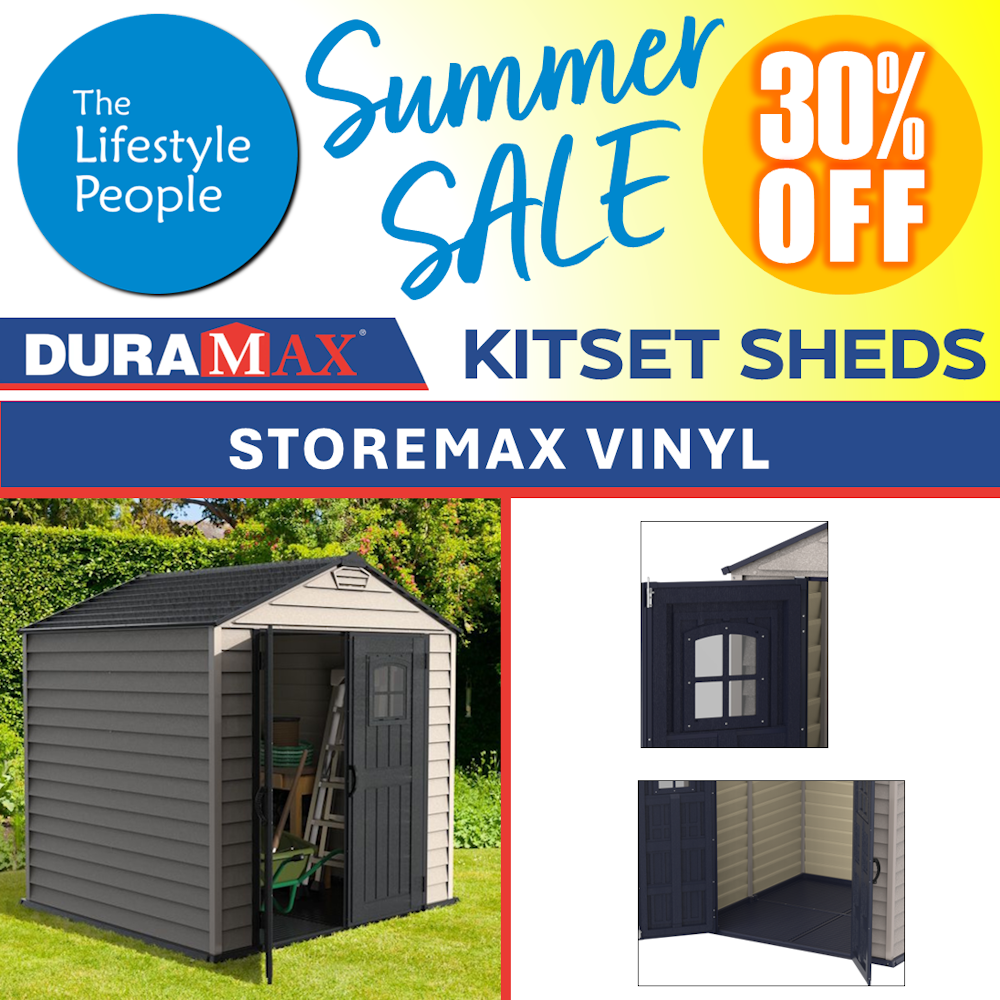 DuraMax StoreMax PLUS Vinyl Shed - 2.1 m x 2.1 Kitset
