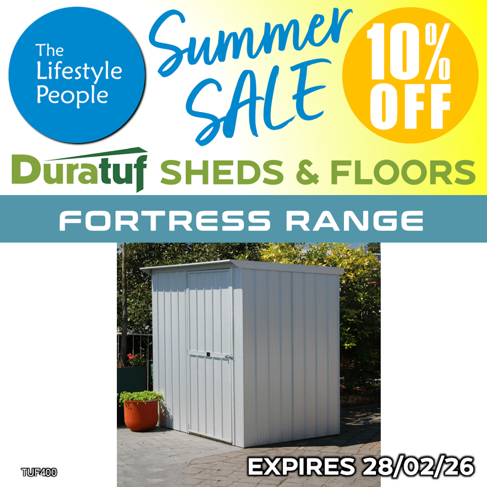 Fortress TUF400 Shed - 1.9m x 1.3m (Colour Finish)