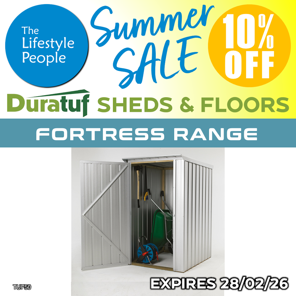 Fortress TUF50 Shed - 1.1m x 1.3m (Colour Finish)