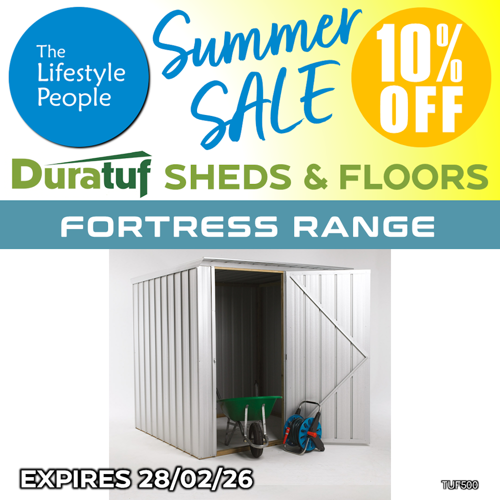 Fortress TUF500 Shed - 1.9m x 1.7m (Colour Finish)